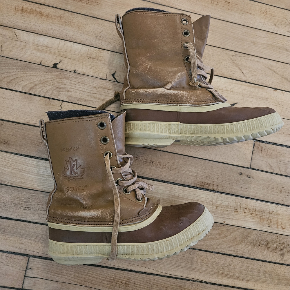 Sorel Brown and Tan Winter Boots
